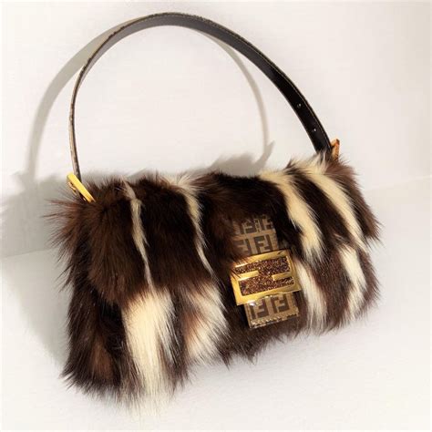 fendi baguette bag fur